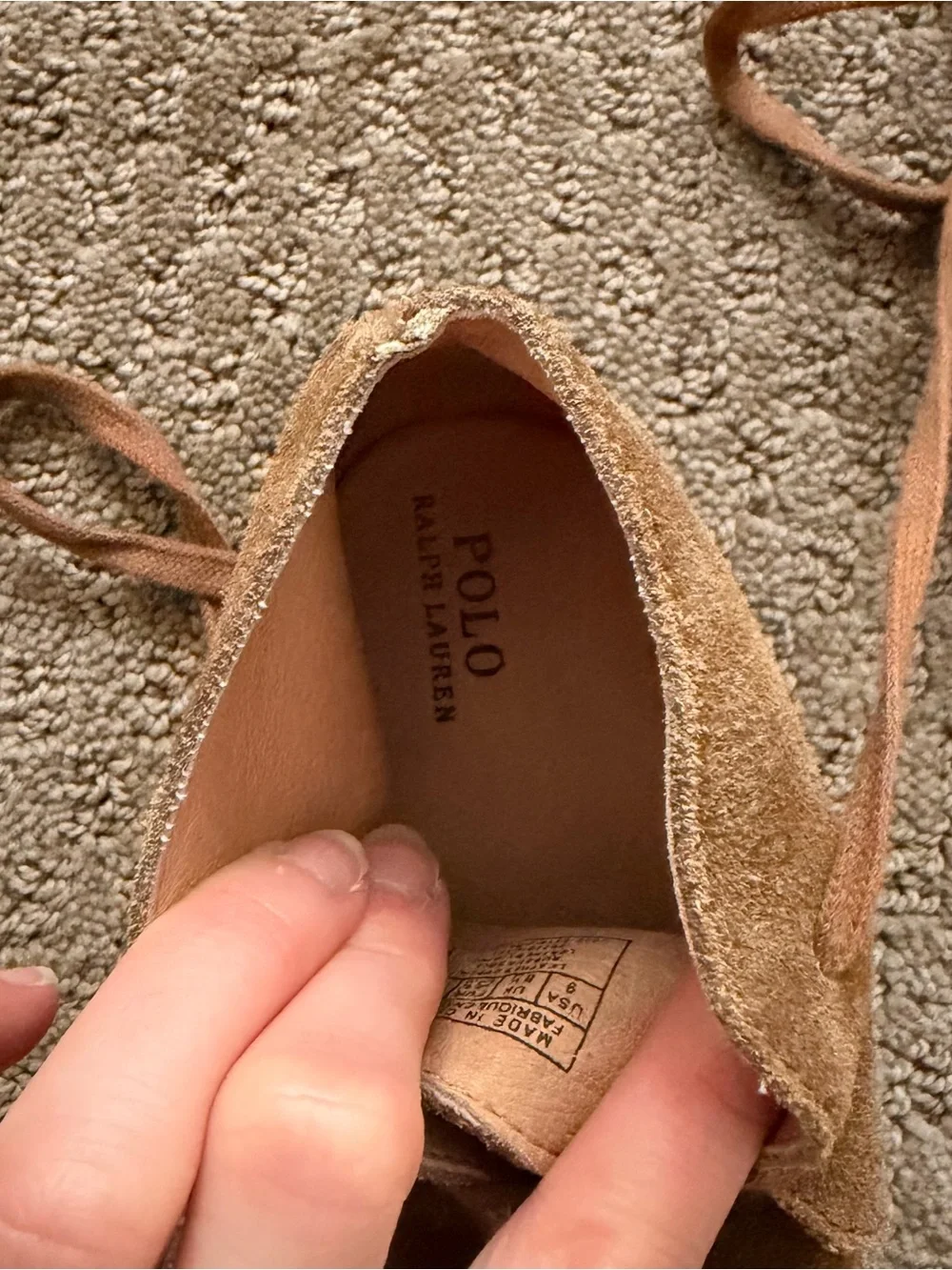 Ralph Lauren suede lace